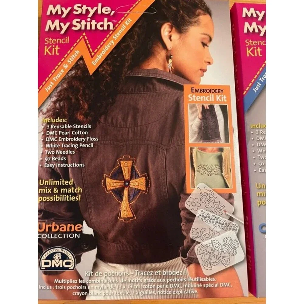 My style My Stitch Stencil Embroidery kits 10pc